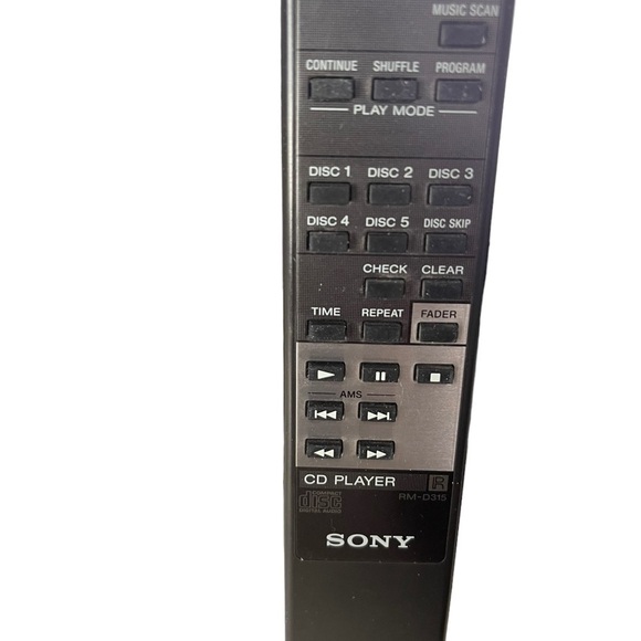 Sony Remote 5  CD player Rm-315 Tested Works Back - Picture 1 of 6